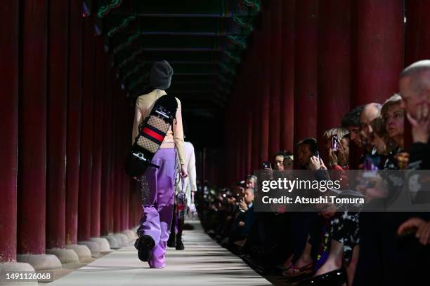 Models walk the runway during the Gucci Seoul Cruise 2024 fashion show at Gyeongbokgung Palace on May 16, 2023 in Seoul, South Korea.