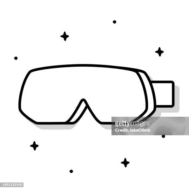 virtual reality headset doodle 5 - camara reflex stock illustrations