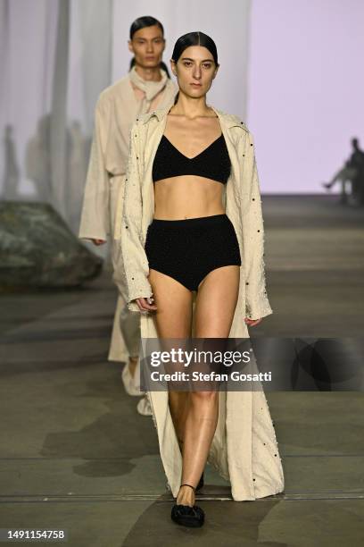 Models walk the runway during the Albus Lumen show during Afterpay Australian Fashion Week 2023 at Carriageworks on May 18, 2023 in Sydney, Australia.