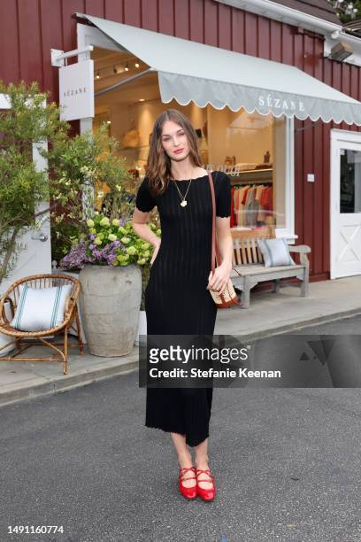 Laura Love poses as Laura Brown and Sézane fête the opening of their Brentwood Country Mart store on May 17, 2023 in Los Angeles, California.
