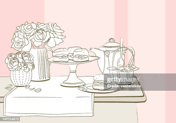 449 Afternoon Tea Drawing Stock Photos, High-Res Pictures, and Images ...