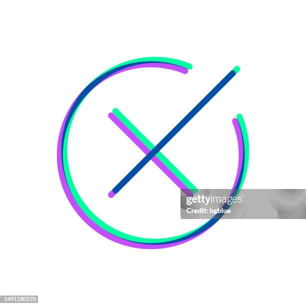 cross mark. icon with two color overlay on white background - green check mark transparent background stock illustrations