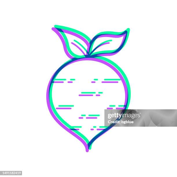 beetroot. icon with two color overlay on white background - beetroot stock illustrations