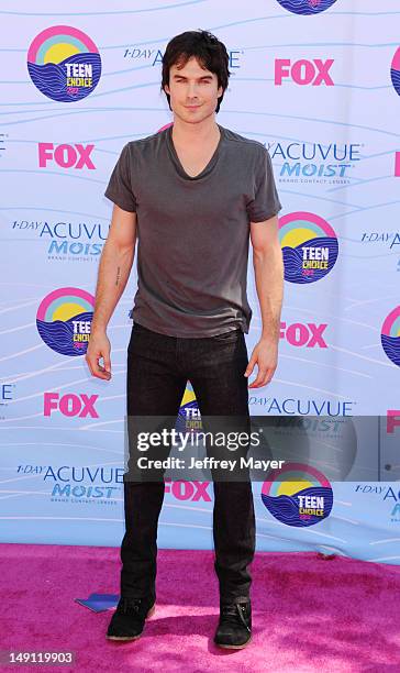 Actor Ian Somerholder arrives at the 2012 Teen Choice Awards at Gibson Amphitheatre on July 22, 2012 in Universal City, California.