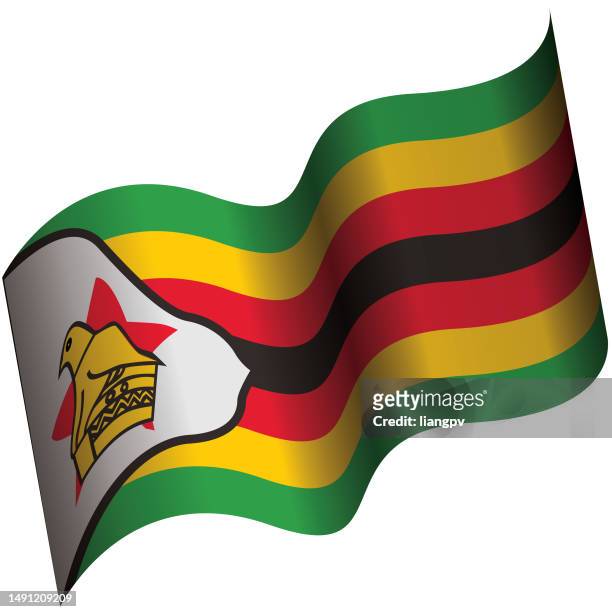 ilustrações, clipart, desenhos animados e ícones de bandeira de zimbabué  - bandeira de zimbabué