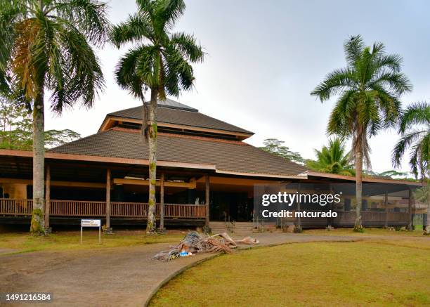 congress building - palikir, capital of micronesia, pohnpei, micronesia - micronesia stock pictures, royalty-free photos & images