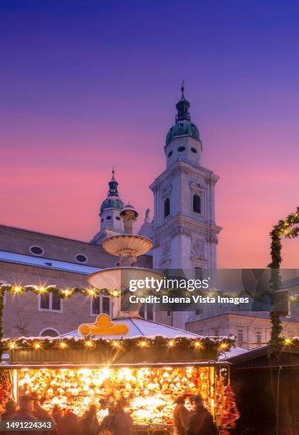 austria. salzburg in winter - salzburg stock pictures, royalty-free photos & images