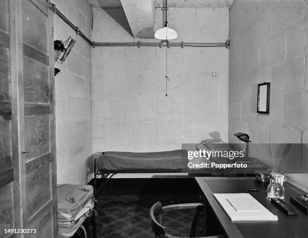 View inside Deputy Prime Minister Clement Attlee's office-bedroom, where the Deputy Prime Minister would work and, occasionally sleep, during World...