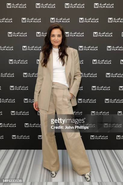 Katie Holmes attends the Film AlUla's "AlUla Creates" Initiative Panel Event at the 76th Cannes Film Festival on May 18, 2023 in Cannes, France.
