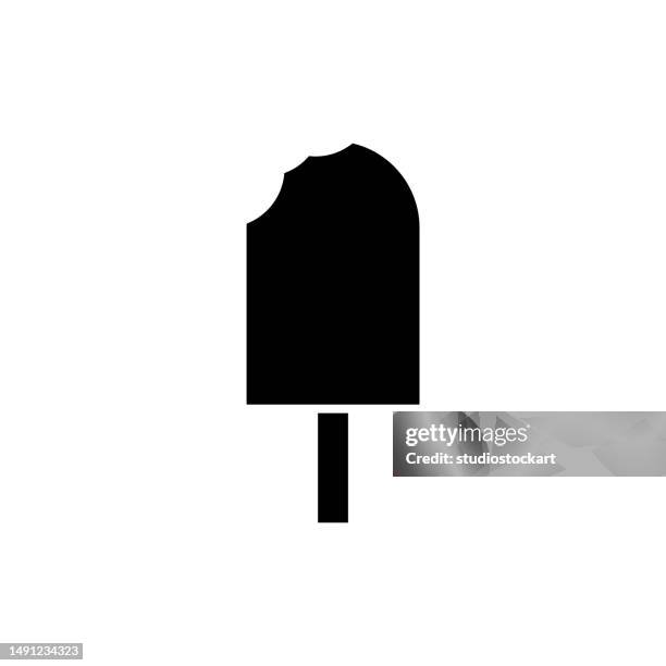 ice cream flat icon - mint ice cream stock illustrations