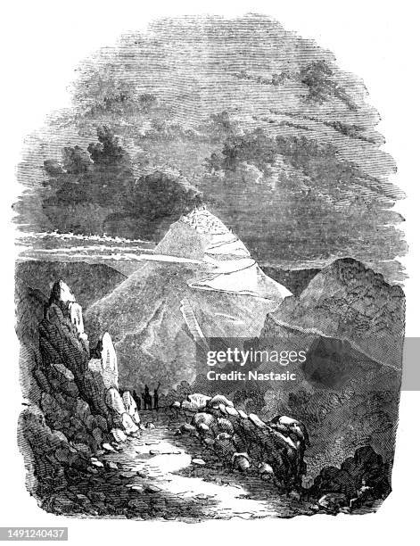 calta bolotta, on the island of sicily - taormina italy stock illustrations