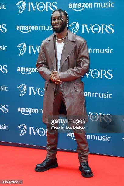 Kojey Radical attends The Ivors 2023 at Grosvenor House on May 18, 2023 in London, England.