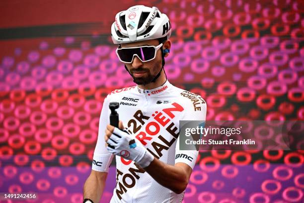 Valentin Paret-Peintre of France and AG2R Citroën Team prior to the 106th Giro d'Italia 2023, Stage 12 a 185km stage from Bra to Rivoli / #UCIWT / on...