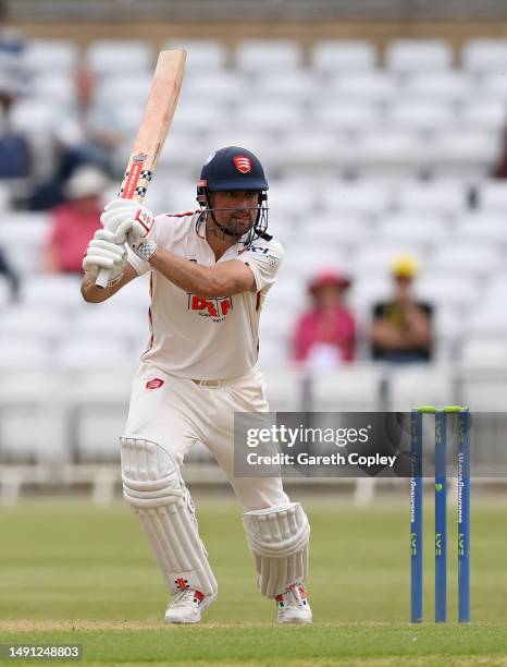 Alastair Cook of Essex bats during the LV= Insurance County Championship Division 1 match between Nottinghamshire and Essex at Trent Bridge on May...