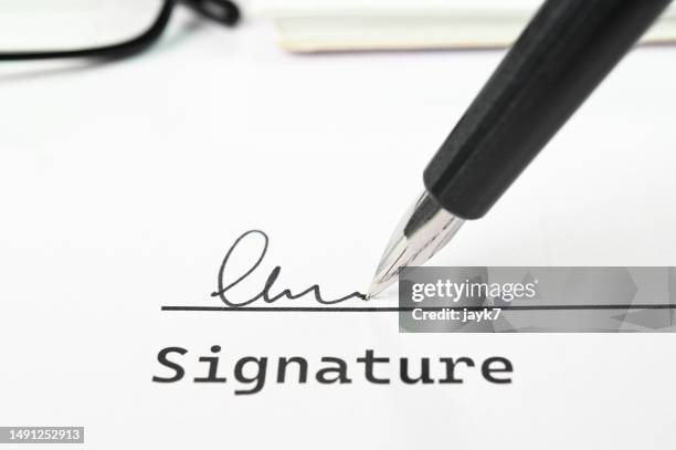 signature - fountain pen stock pictures, royalty-free photos & images