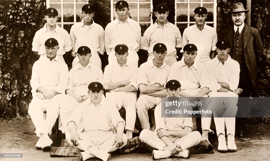 The South Africa cricket team during their tour of England, circa