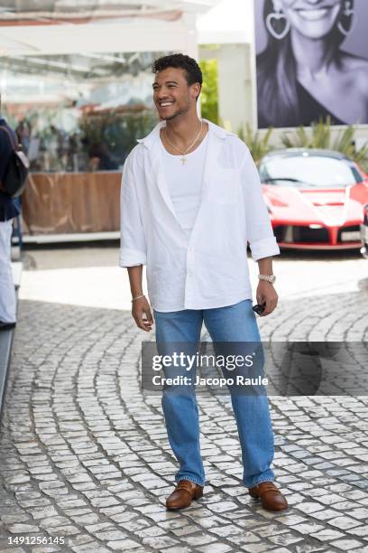 Jan Luis Castellanos is seen at Hotel Martinez during the 76th Cannes film festival on May 18, 2023 in Cannes, France.