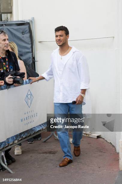 Jan Luis Castellanos is seen at Hotel Martinez during the 76th Cannes film festival on May 18, 2023 in Cannes, France.