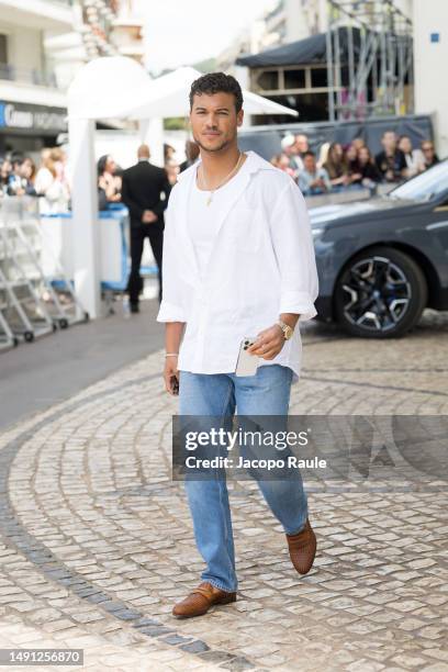 Jan Luis Castellanos is seen at Hotel Martinez during the 76th Cannes film festival on May 18, 2023 in Cannes, France.