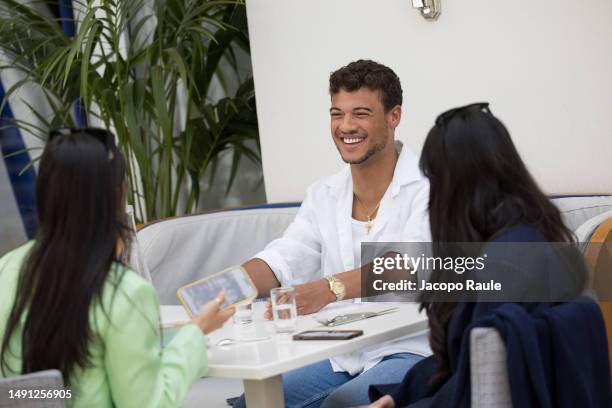 Jan Luis Castellanos is seen at Hotel Martinez during the 76th Cannes film festival on May 18, 2023 in Cannes, France.