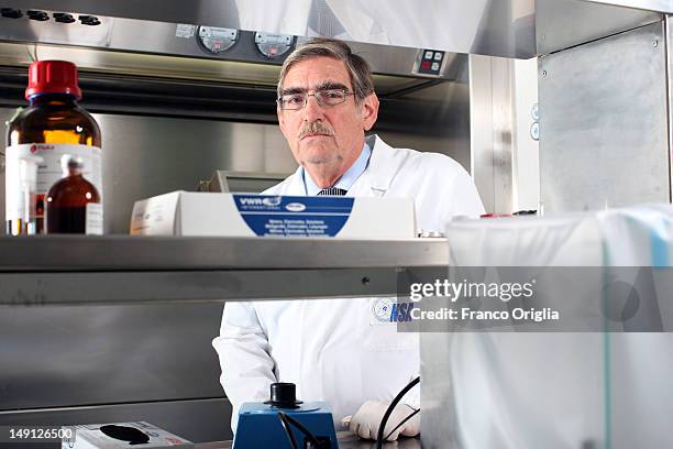 Of NSA srl, chemical engineer Giovanni Calisesi poses at the NSA radiopharmaceutical plant on July 08, 2011 in Aedea Rome, Italy. Nuclear Specialists...