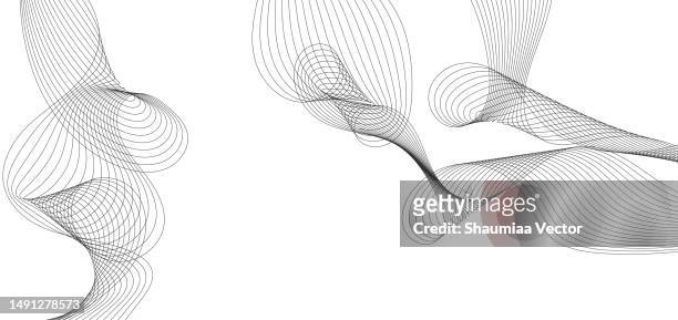 abstract white and gray color flowing line elegant background - squiggle stock illustrations