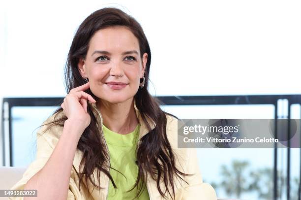 Katie Holmes attends Kering Talks Women In Motion at Kering suite on May 18, 2023 in Cannes, France.