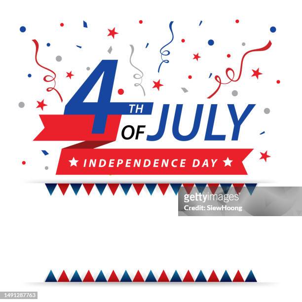 4th of july - 4th of july type stock illustrations