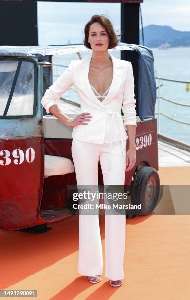 Phoebe Waller-Bridge attends "Indiana Jones And The Dial Of Destiny" photocall at Carlton Pier on May 18, 2023 in Cannes, France.