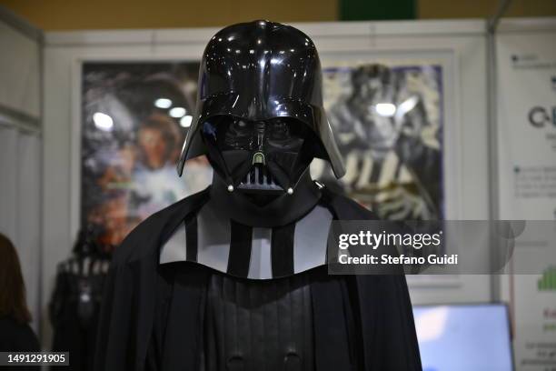 Darth Vader custom during the Turin Book Fair 2023 on May 18, 2023 in Turin, Italy. The Turin International Book Fair is the largest book fair in...