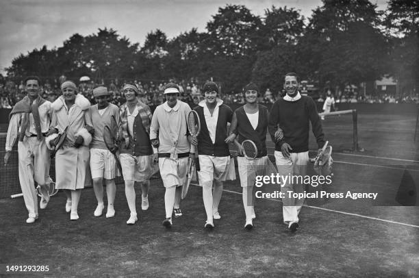 Tennis players pictured at the Roehampton Club for the 4th annual reception for overseas lawn tennis players, organised by the International Lawn...
