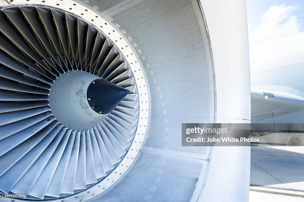 A jet engine turbine.
