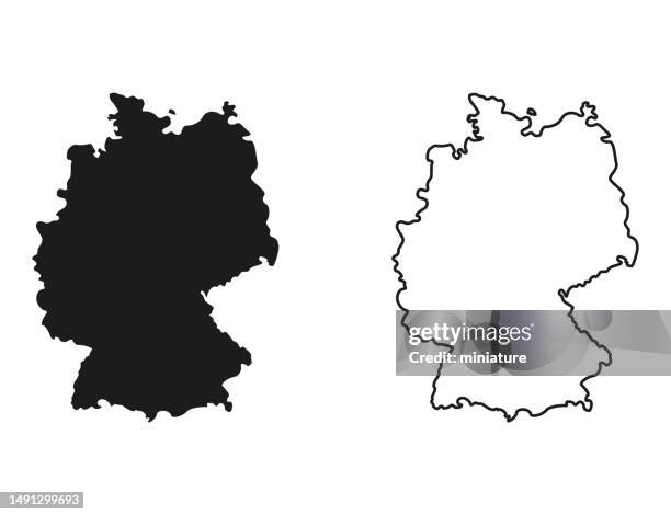 stockillustraties, clipart, cartoons en iconen met germany map - duitsland