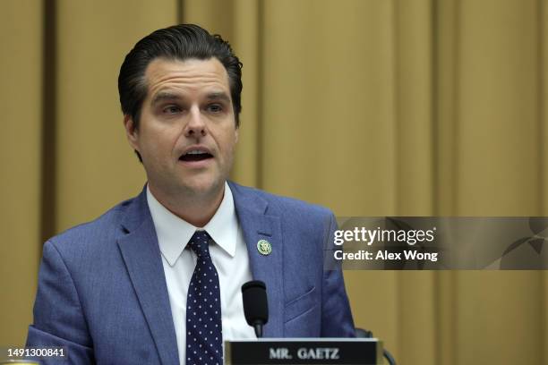 Rep. Matt Gaetz speaks during a hearing before the Select Subcommittee on the Weaponization of the Federal Government of the House Judiciary...