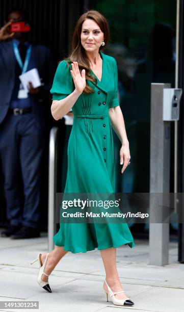 Catherine, Princess of Wales visits the Anna Freud Centre, a children's mental heath charity of which she is patron, on May 18, 2023 in London,...