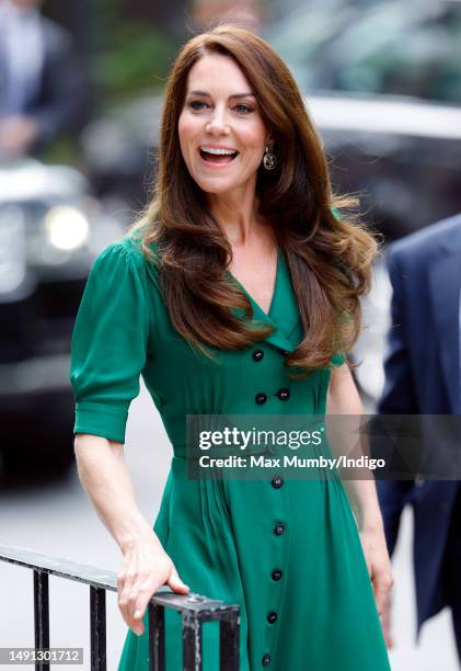 Catherine, Princess of Wales visits the Anna Freud Centre, a children's mental heath charity of which she is patron, on May 18, 2023 in London,...