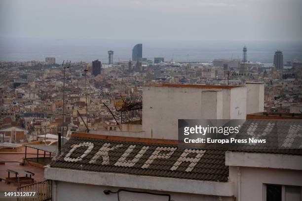 The squatted building 'Los Blokes Fantasma', on 18 May, 2023 in Barcelona, Catalonia, Spain. 42% of the squats registered in Spain are located in...