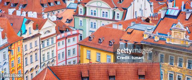 old and traditional buildings of prague - stare mesto stock pictures, royalty-free photos & images