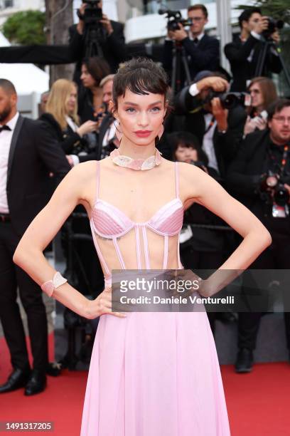 Luma Grothe attends the "Indiana Jones And The Dial Of Destiny" red carpet during the 76th annual Cannes film festival at Palais des Festivals on May...