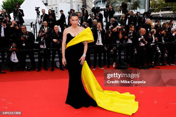 Adriana Lima attends the "Indiana Jones And The Dial Of Destiny" red carpet during the 76th annual Cannes film festival at Palais des Festivals on...