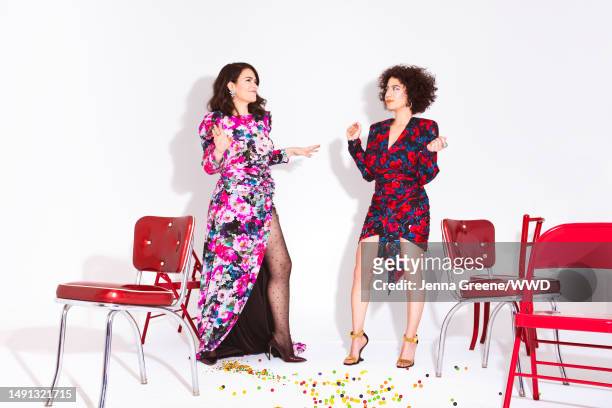 New York, NY Portrait of Abbi Jacobson and Ilana Glazer of Broad City photographed by Jenna Greene for WWD on December 13, 2018 in New York, New York.