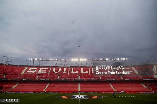 General view inside the stadium prior to the UEFA Europa League semi-final second leg match between Sevilla FC and Juventus at Estadio Ramon Sanchez...