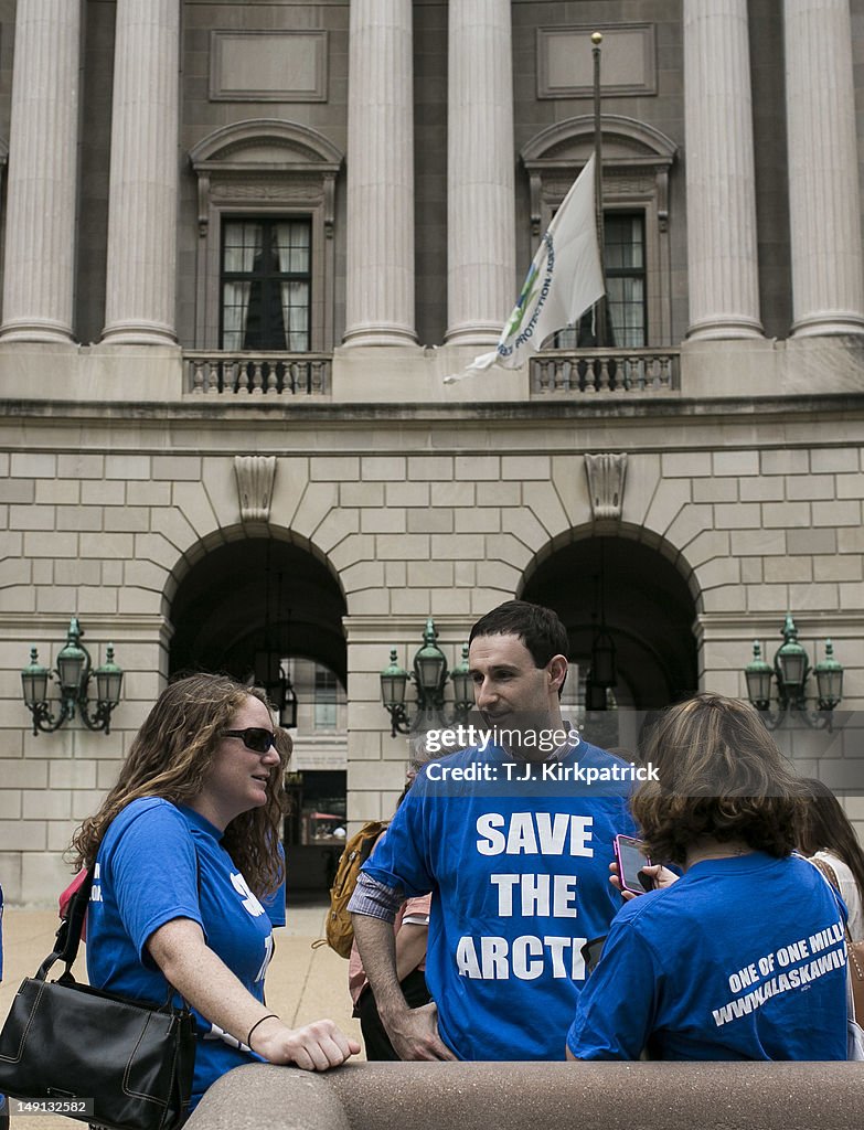 Activists Rally At EPA HQ Against Shell Oil Request For Pollution Waiver