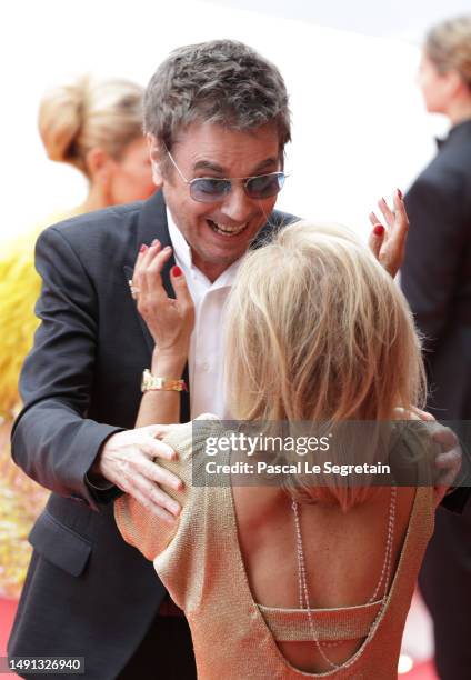 Jean-Michel Jarre attends the "Indiana Jones And The Dial Of Destiny" red carpet during the 76th annual Cannes film festival at Palais des Festivals...