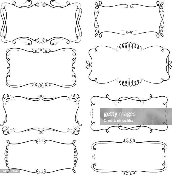 decorative frames - art deco design elements stock illustrations