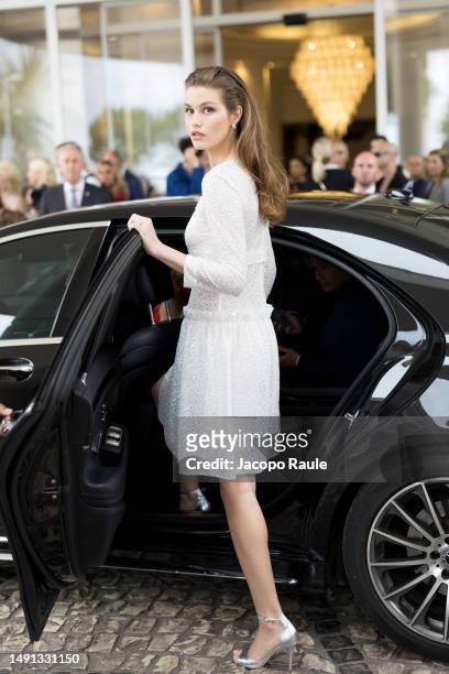 Luna Bijl is seen at Hotel Martinez during the 76th Cannes film festival on May 18, 2023 in Cannes, France.