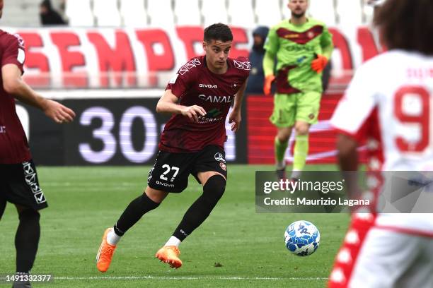 Niccolò Pierozzi of Reggina during Serie B match played beetween SSC Bari and Reggina 1914 at Stadio San Nicola on May 13, 2023 in Bari, Italy.