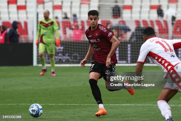 Niccolò Pierozzi of Reggina during Serie B match played beetween SSC Bari and Reggina 1914 at Stadio San Nicola on May 13, 2023 in Bari, Italy.