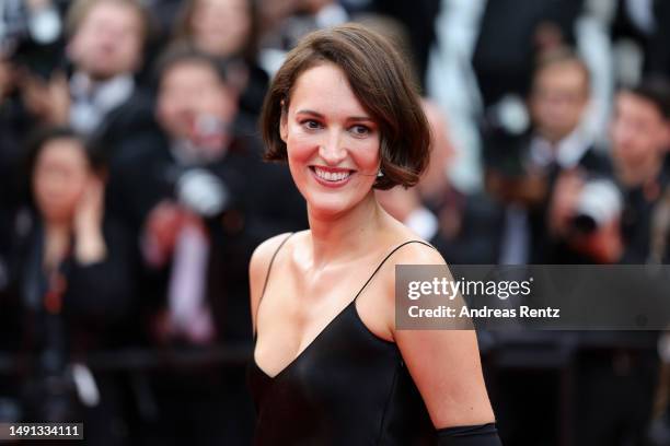 Phoebe Waller-Bridge attends the "Indiana Jones And The Dial Of Destiny" red carpet during the 76th annual Cannes film festival at Palais des...