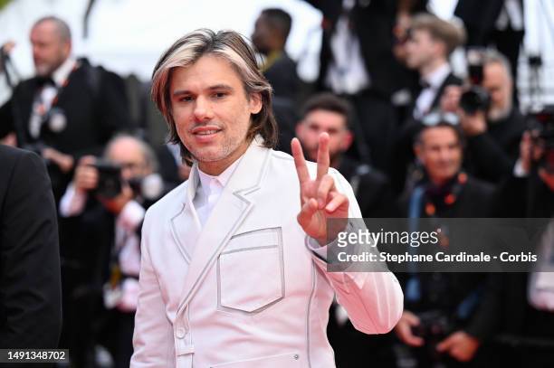 Orelsan attends the "Indiana Jones And The Dial Of Destiny" red carpet during the 76th annual Cannes film festival at Palais des Festivals on May 18,...